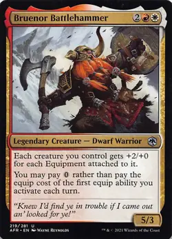 Bruenor Battlehammer AFR 219 Normal English NM - MTG - Image 1