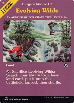 Evolving Wilds (Dungeon Module) AFR 353 Normal English NM - MTG - Image 1