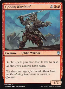 Goblin Warchief DOM 130 Normal 2.49English NM - MTG - Image 1