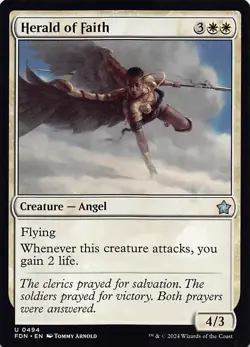 Herald of Faith FDN 494 Normal English NM - MTG - Image 1
