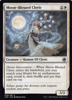 Moon-Blessed Cleric AFR 26 Normal English NM - MTG - Image 1