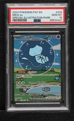 Mew ex Special Illustration Rare Pokemon Scarlet & Violet Paldean Fates PSA 10 - Image 1