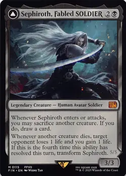 Sephiroth, Fabled SOLDIER FIN 115 Normal English NM - MTG - Image 1