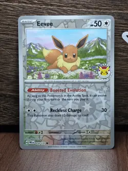 Eevee - (Pokemon Day 2025) (Reverse Cosmos Holo) #074 PRISMATIC EVOLUTIONS NM - Image 1