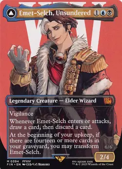 Emet-Selch, Unsundered (Borderless) FIN 394 Normal English NM - MTG - Image 1