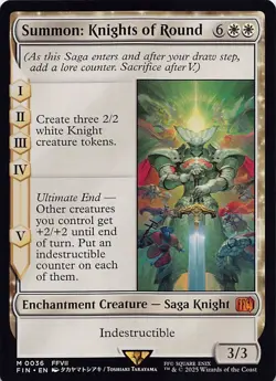 Summon: Knights of Round FIN 36 Normal English NM - MTG - Image 1