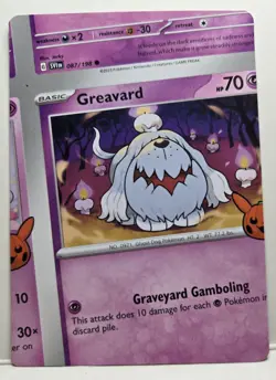 Pokemon Greavard 104/198 Rare Miscut Misprint Error - Image 1