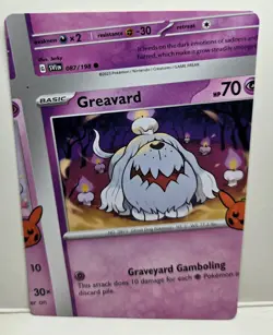 Pokemon Greavard 104/198 Rare Miscut Misprint Error - Image 2