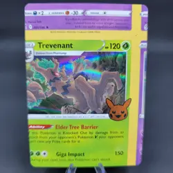 Pokemon TCG NFC Error Miscut Card Trevenant 017/196 Trick Or Trade Holo - Image 1