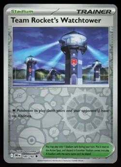 Team Rocket's Watchtower 180/182 Destined Rivals Pokemon Reverse Holo NM - Image 1