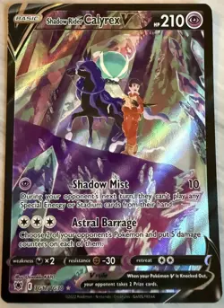 Pokemon TCG Shadow Rider Calyrex V TG17/30 Astral Radiance Ultra Rare Holo 210 - Image 1