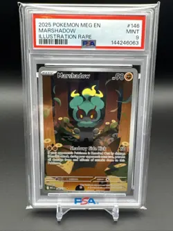 2025 Pokemon Mega Evolutions Eng Marshadow Illustration Rare PSA 9 - Image 1