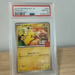 PSA 10 Pikachu 2025 McDonald's Promo 020/M-P Japanese Pokemon Card Gem Mint - Image 1