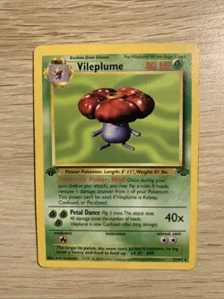 Vileplume Regular Rare 31/64 Jungle First Edition - Vintage English Pokemon-MP - Image 1
