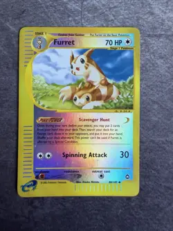 Pokemon TCG Furret Aquapolis 48/147 Uncommon Card Near Mint Condition - Image 1