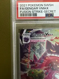 2021 Pokemon SWSH Fusion Strike Gengar VMAX Alt Art Secret Rare #271 PSA 9 MINT - Image 2