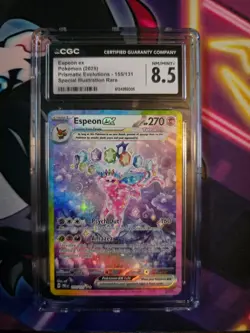 Pokemon Espeon ex 155/131 Sv: Prismatic Evolutions Holo CGC 8.5 - Image 1