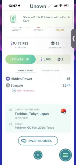 Pokemon Go Shiny Unown ! - Image 2