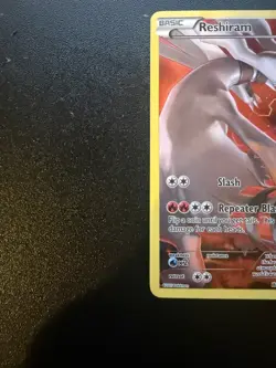 Reshiram Full Art Promo Holo XY74 XY 120 HP Basic Pokemon Card - Image 2