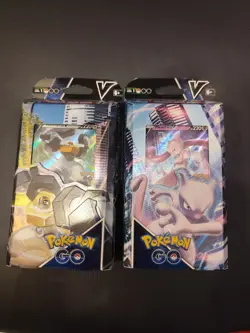 POKEMON - POKEMON GO - MEWTWO V & MELMETAL V BATTLE DECKS - NEW/SEALED - Image 1