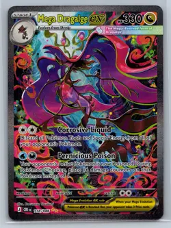 Mega Dragalge ex 118/086 Special Illustration Rare ME04: Chaos Rising Pokemon NM - Image 1