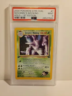 2000 POKEMON GYM CHALLENGE HOLO-1ST EDITION #7 GIOVANNI'S NIDOKING PSA 9 - Image 1