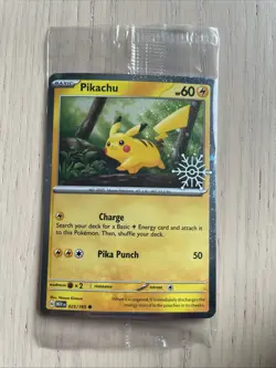 Pikachu 025/165 -Pokemon TCG Holiday 2025 Stamped & Sealed Promo NM - Image 1