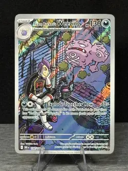 Team Rocket’s Weezing 199/182 Pokemon TCG Destined Rivals Illustration Rare - Image 1