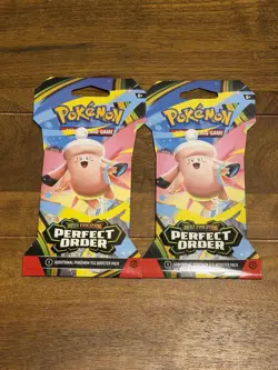 Pokemon TCG Mega Evolution Perfect Order 8 Sleeved Sealed Booster Packs - Image 3