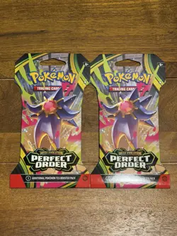 Pokemon TCG Mega Evolution Perfect Order 8 Sleeved Sealed Booster Packs - Image 4
