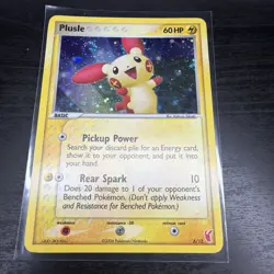 Plusle 6/12 - EX Trainer Kit 2 - Holo Rare Galaxy SWIRL Vintage 2006 Pokemon 🍭 - Image 1
