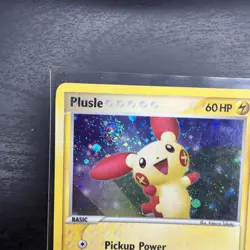 Plusle 6/12 - EX Trainer Kit 2 - Holo Rare Galaxy SWIRL Vintage 2006 Pokemon 🍭 - Image 3