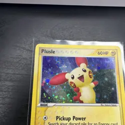 Plusle 6/12 - EX Trainer Kit 2 - Holo Rare Galaxy SWIRL Vintage 2006 Pokemon 🍭 - Image 4