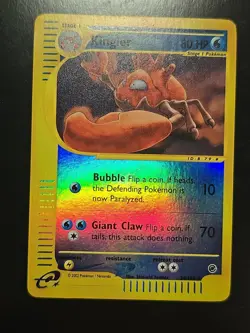 Kingler 15/165 e-Reader Reverse Holo Rare | Expedition Pokemon TCG | LP - Image 1