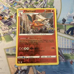 Charizard 010/078 Pokemon GO Reverse Holo Rare Pokemon TCG NM - Image 1
