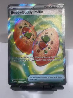 ME01 POKEMON BUDDY-BUDDY POFFIN 167/132 ULTRA RARE MEGA EVOLUTIONS NM CARD - Image 1