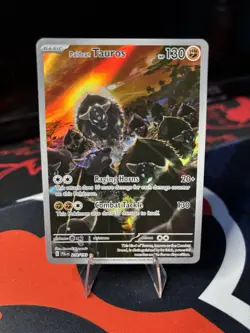 Pokemon TCG Paldean Tauros SV02 Paldea Evolved 218/193 Illustration Rare - Image 1