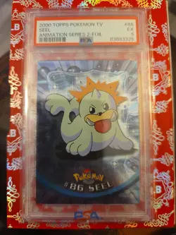 2000 Topps Pokemon TV #86 Seel EX Foil PSA 5 - Image 1