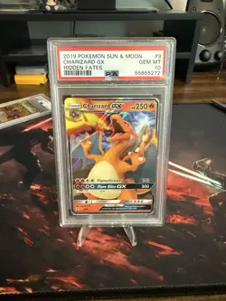 Pokemon TCG Charizard GX 9/68 Charizard Hidden Fates PSA 10 - Image 1