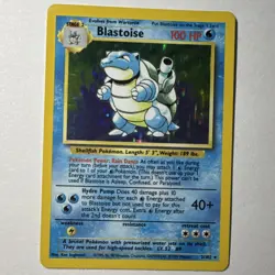 Blastoise 2/102 Base Set Holo Rare Stage 2 100 HP English 1999 Sugimori - Image 1