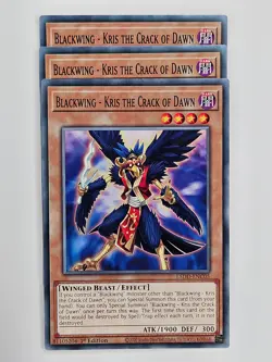 Yu Gi Oh - 3x L5DD-ENC05 Blackwing - Kris the Crack of Dawn - Common - Image 1