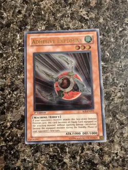 Yugioh Adhesive Explosive - SOI-EN011 - 1st Ed. Ultimate Rare - MP - Image 1