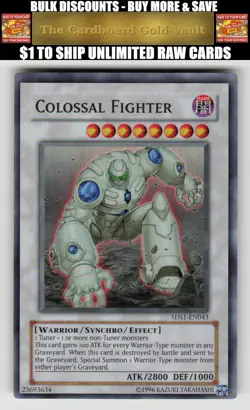 Yugioh 5D's 2008 Starter Deck #5DS1-EN043 Colossal Fighter (SR) - Image 1