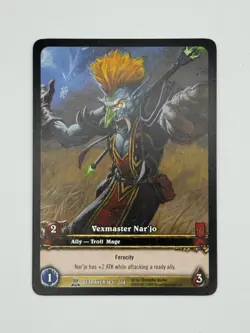 World of Warcraft TCG Betrayer 183/264 Extended Art Vexmaster Nar’jo - Image 1