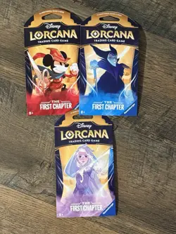 Disney Lorcana The First Chapter Booster Pack Lot of 3 Complete Art Set Sealed - Image 1