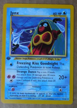 Jynx 31/64 1st Edition Uncommon Non-Holo Neo Revelation Pokemon Card LP - Image 1