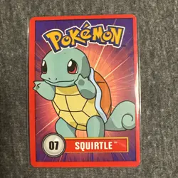 Squirtle #07 - Pokemon Promo Sticker Card 1998 - Image 1