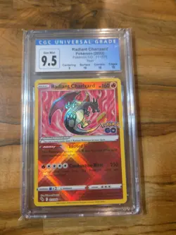 Radiant Charizard Pokemon Card 2023 CGC Graded 9.5 Gem Mint - Image 1