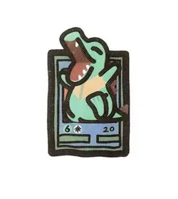Pokemon Derpy Fan Art Mini Card Sticker 1.25" Totodile - Image 1