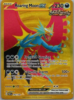 Roaring Moon EX 262/182 Gold Hyper - Paradox Rift - Pokemon Card - NM - Image 1